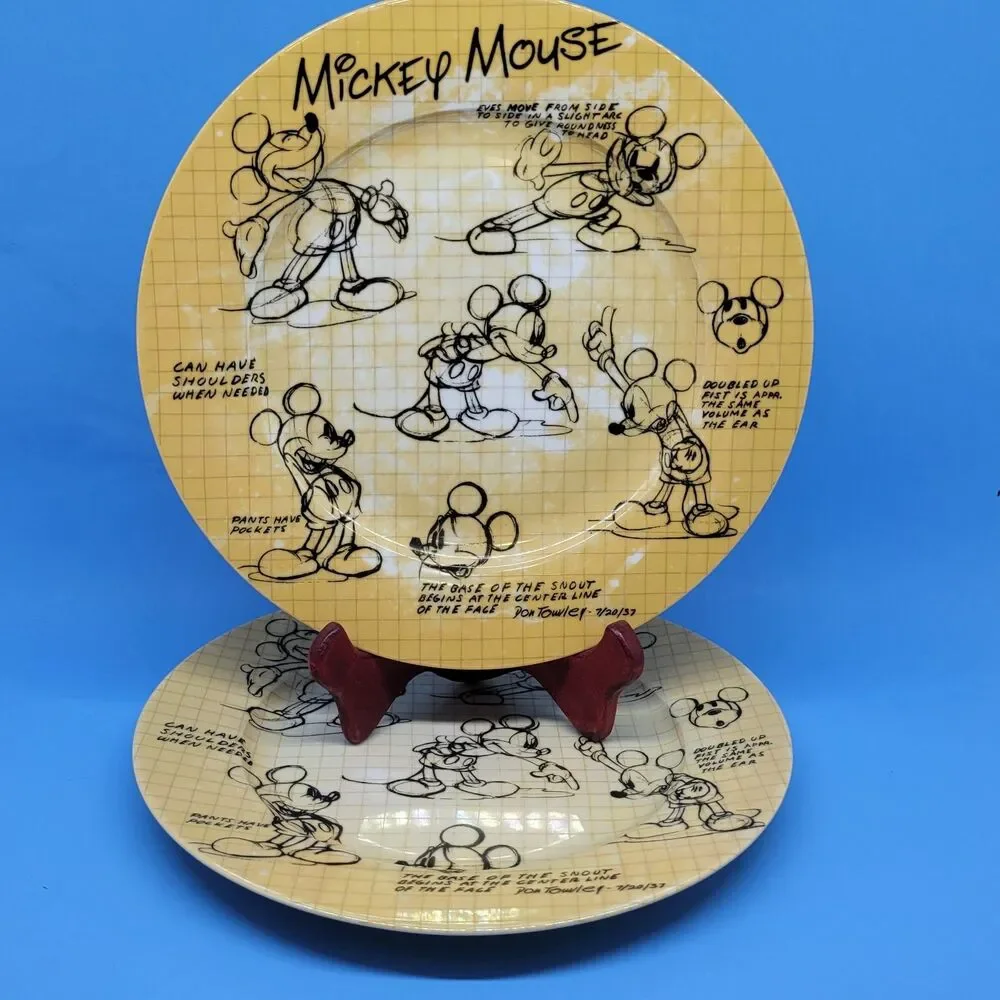 Disney SketchBook Mickey Dinner Plates Set Of 2